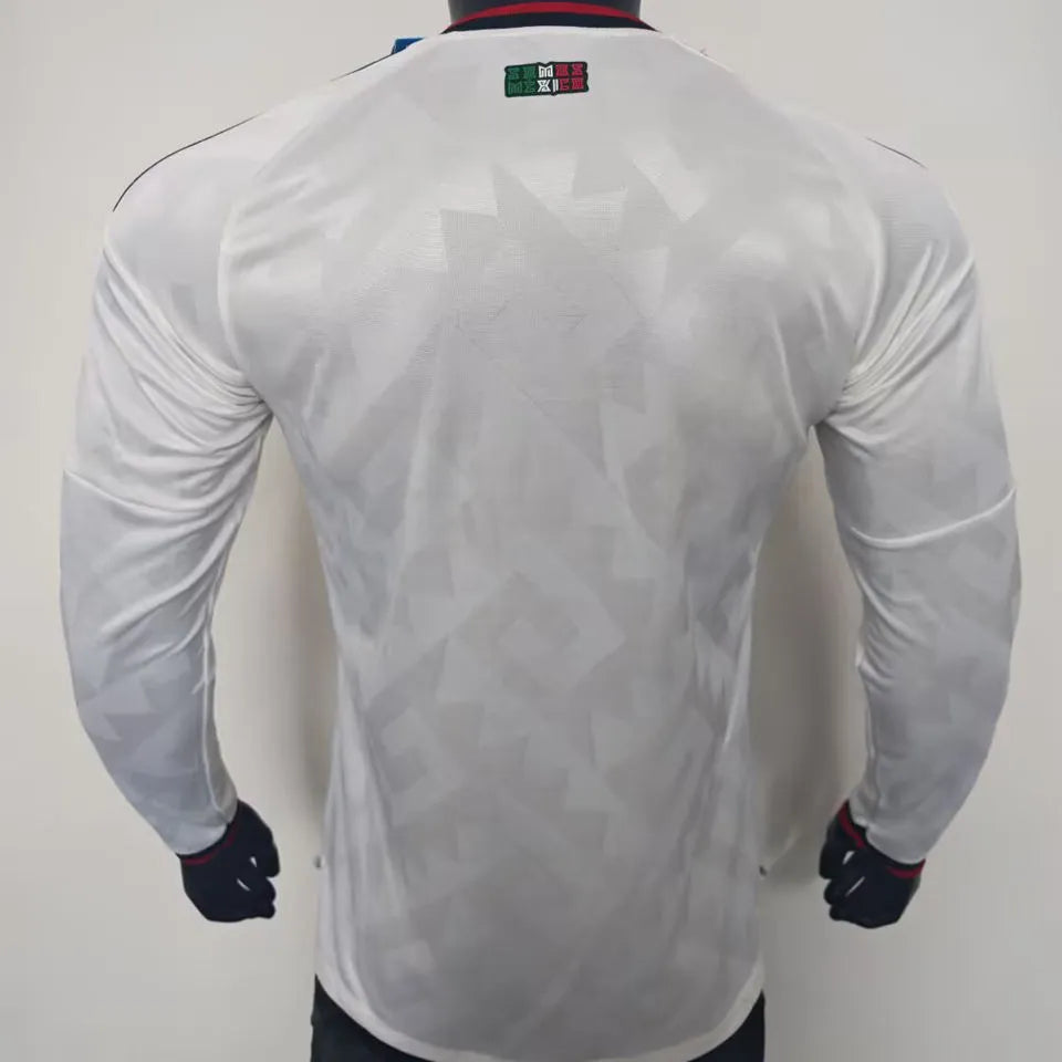2026/27 Mexico Away White Player Version Long Sleeve Soccer Jersey Back
