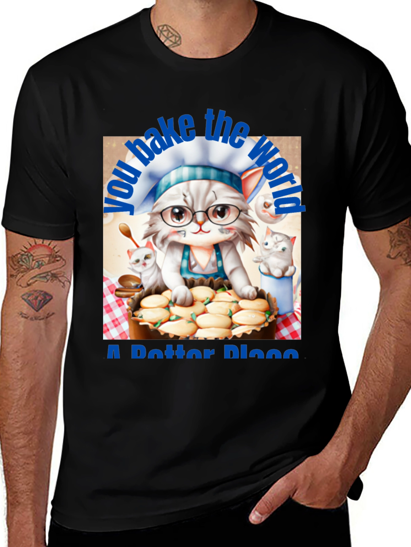 Baking Cat T-Shirt - You Bake the World a Better Place