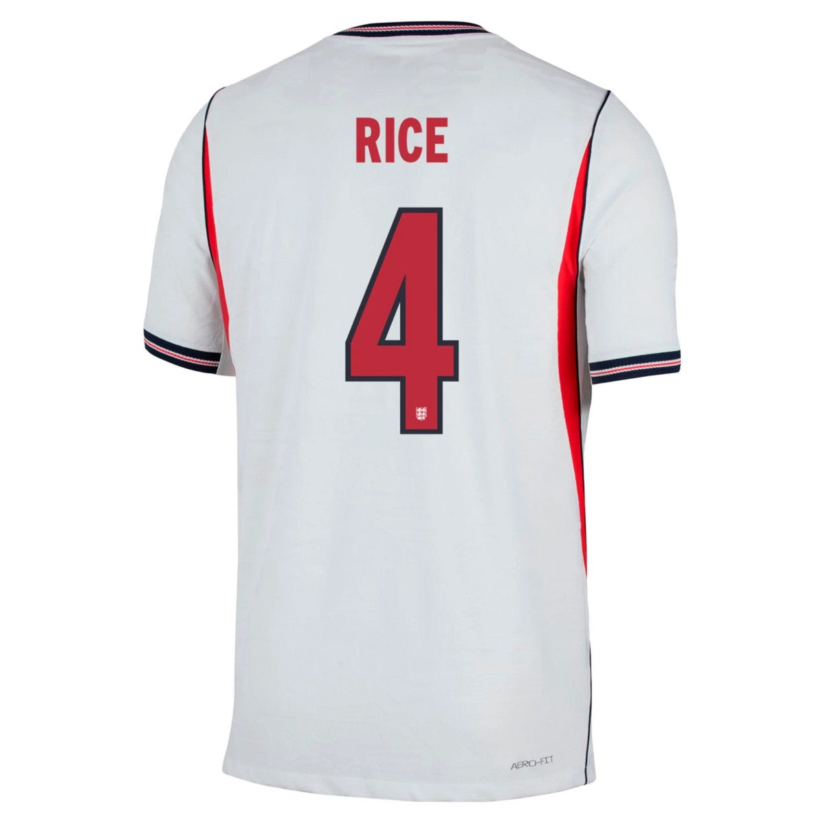 Rice #4 England Home Match Jersey Player Version World Cup 2026 Front