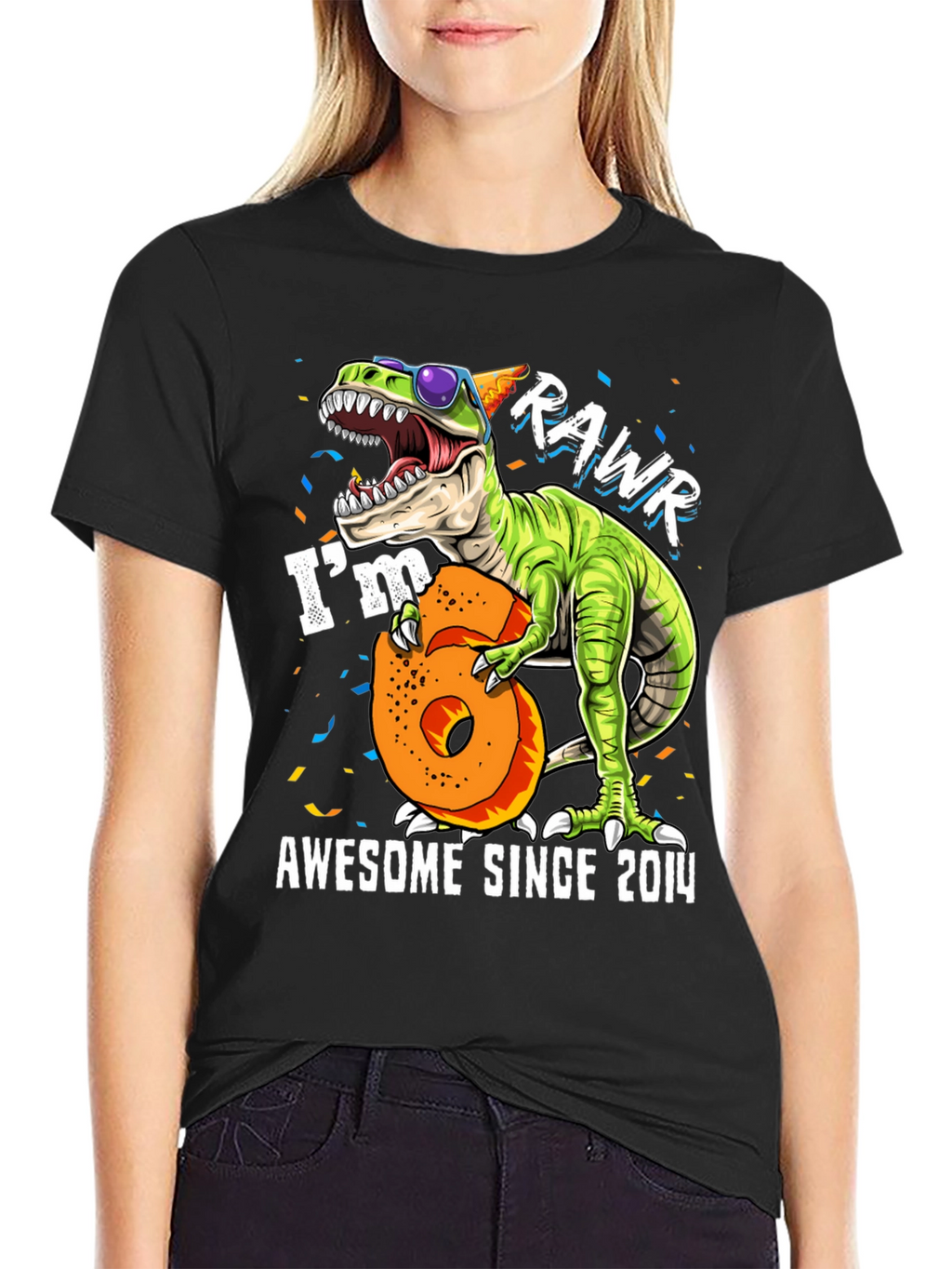 Awesome Since 2014 Dinosaur Graphic Tee