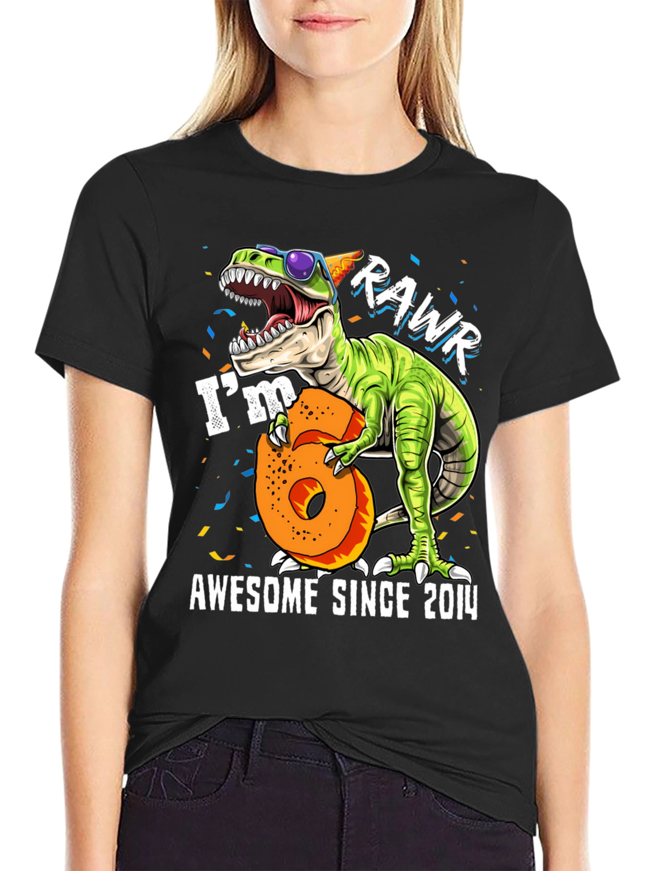 Awesome Since 2014 Dinosaur Graphic Tee