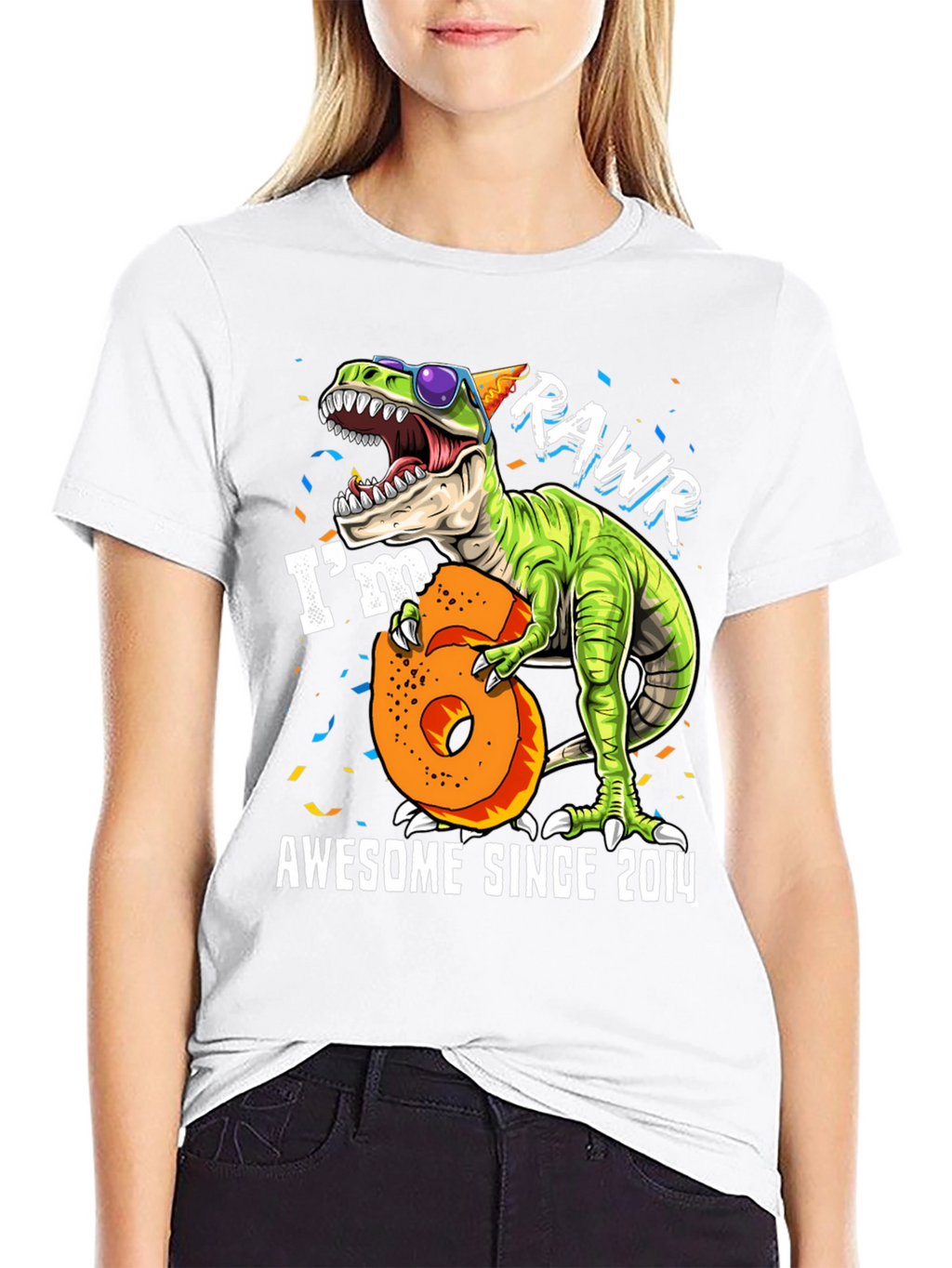 Awesome Since 2014 Dinosaur Graphic Tee