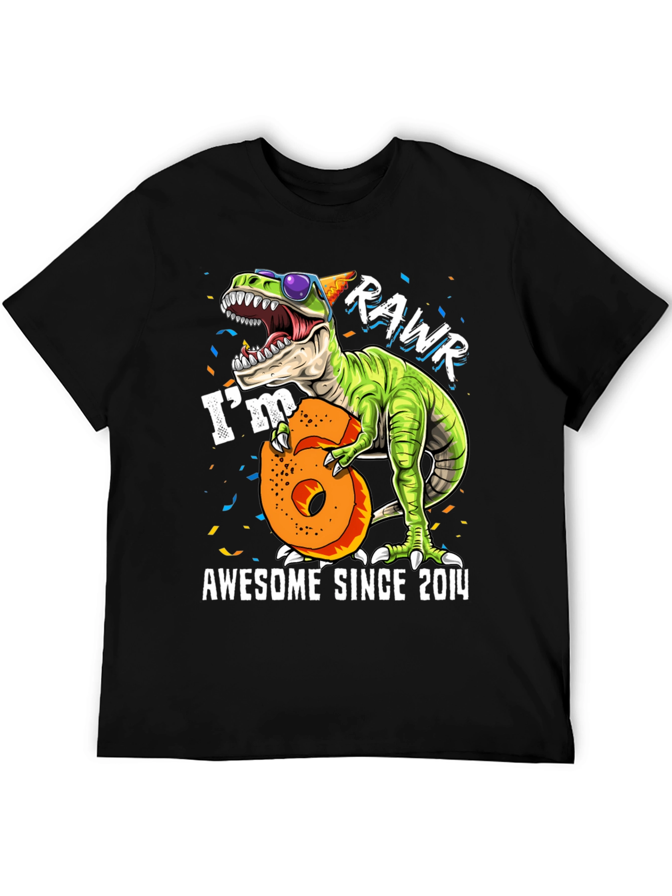 Awesome Since 2014 Dinosaur Graphic Tee