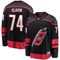 Men's Carolina Hurricanes Jaccob Slavin #74 Black Home Breakaway Player Jerseys