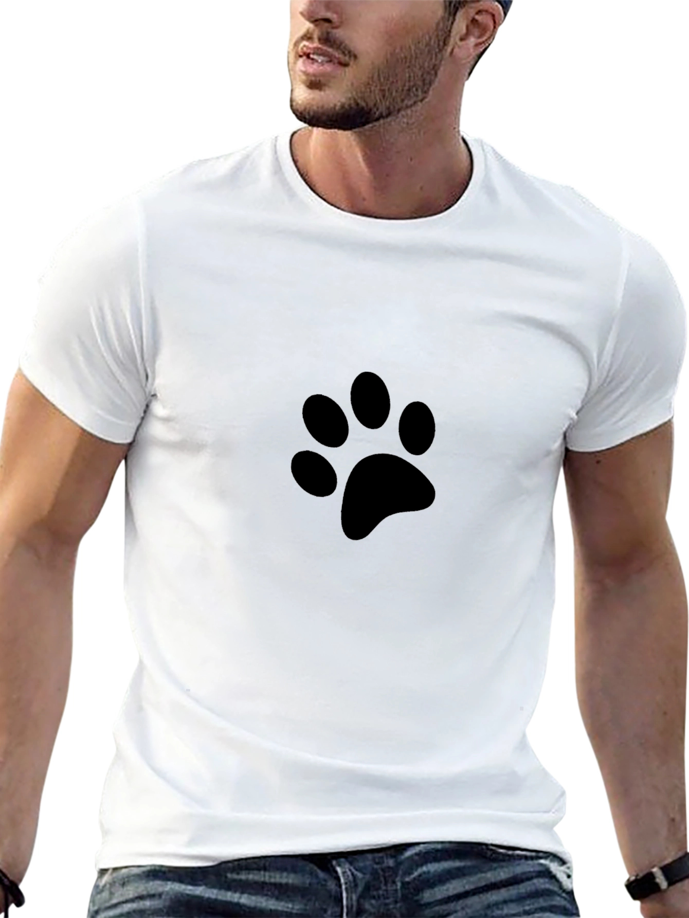 Black Paw Print T-Shirt