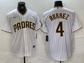Men's San Diego Padres Luis Arraez #4 White Replica Player Jerseys