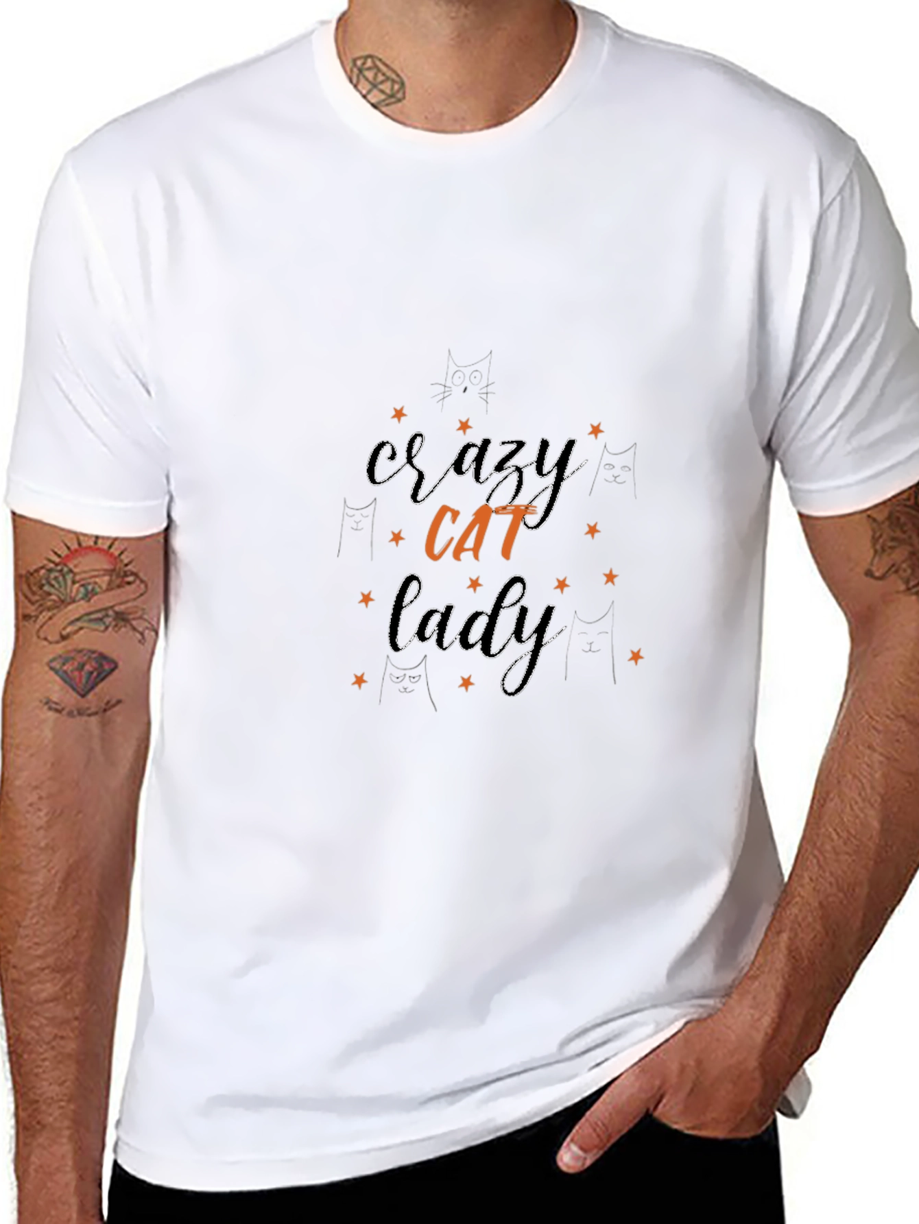 Crazy Cat Lady T-Shirt - Black