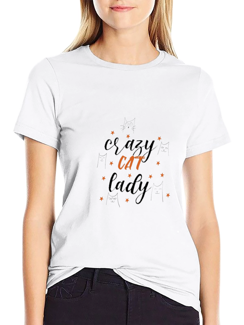 Crazy Cat Lady T-Shirt - Black