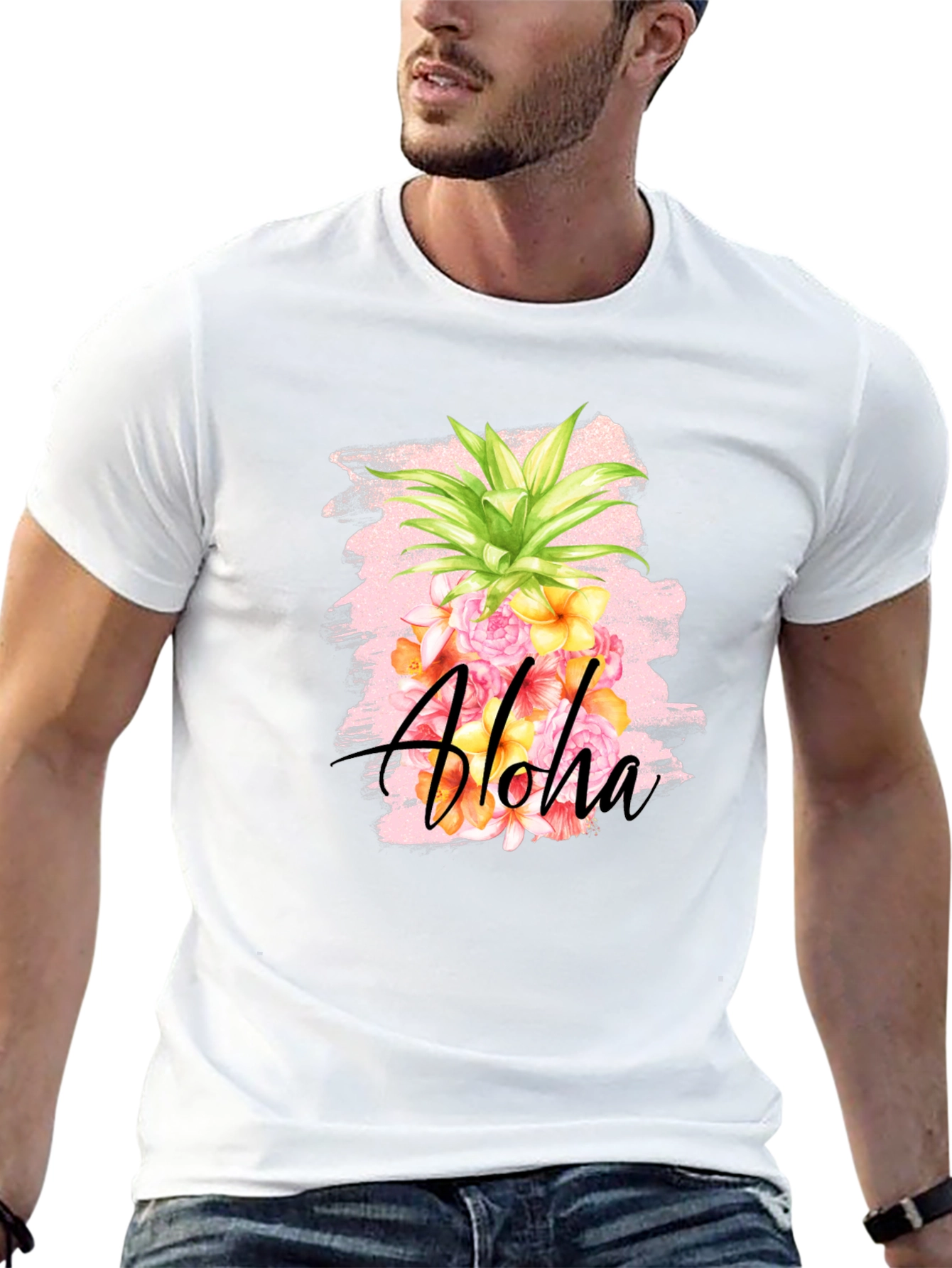 Aloha Pineapple Graphic Tee - Tropical Summer Vibes