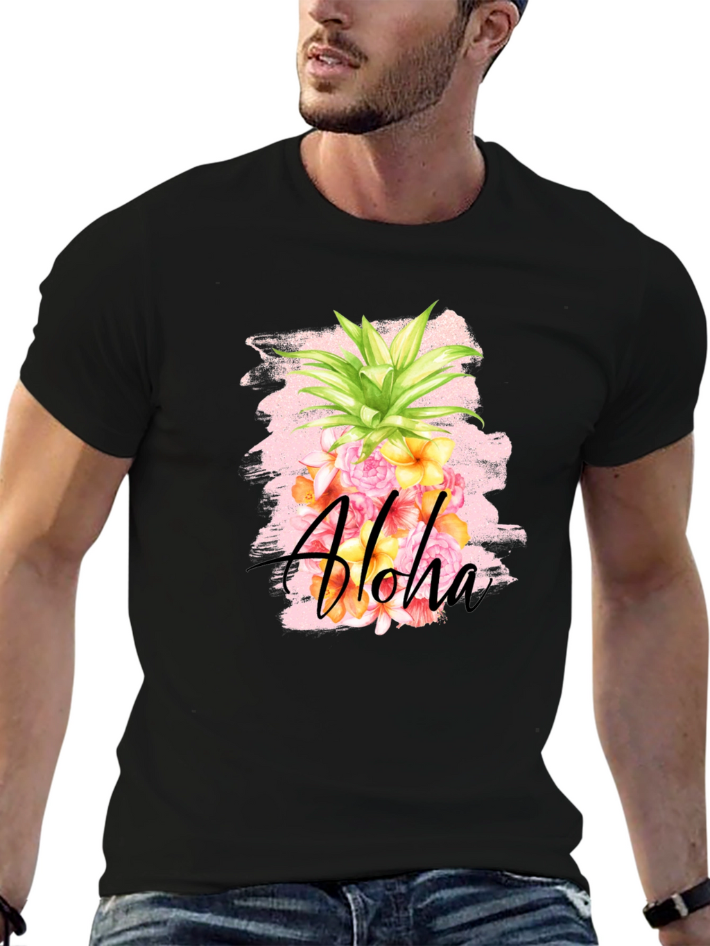 Aloha Pineapple Graphic Tee - Tropical Summer Vibes