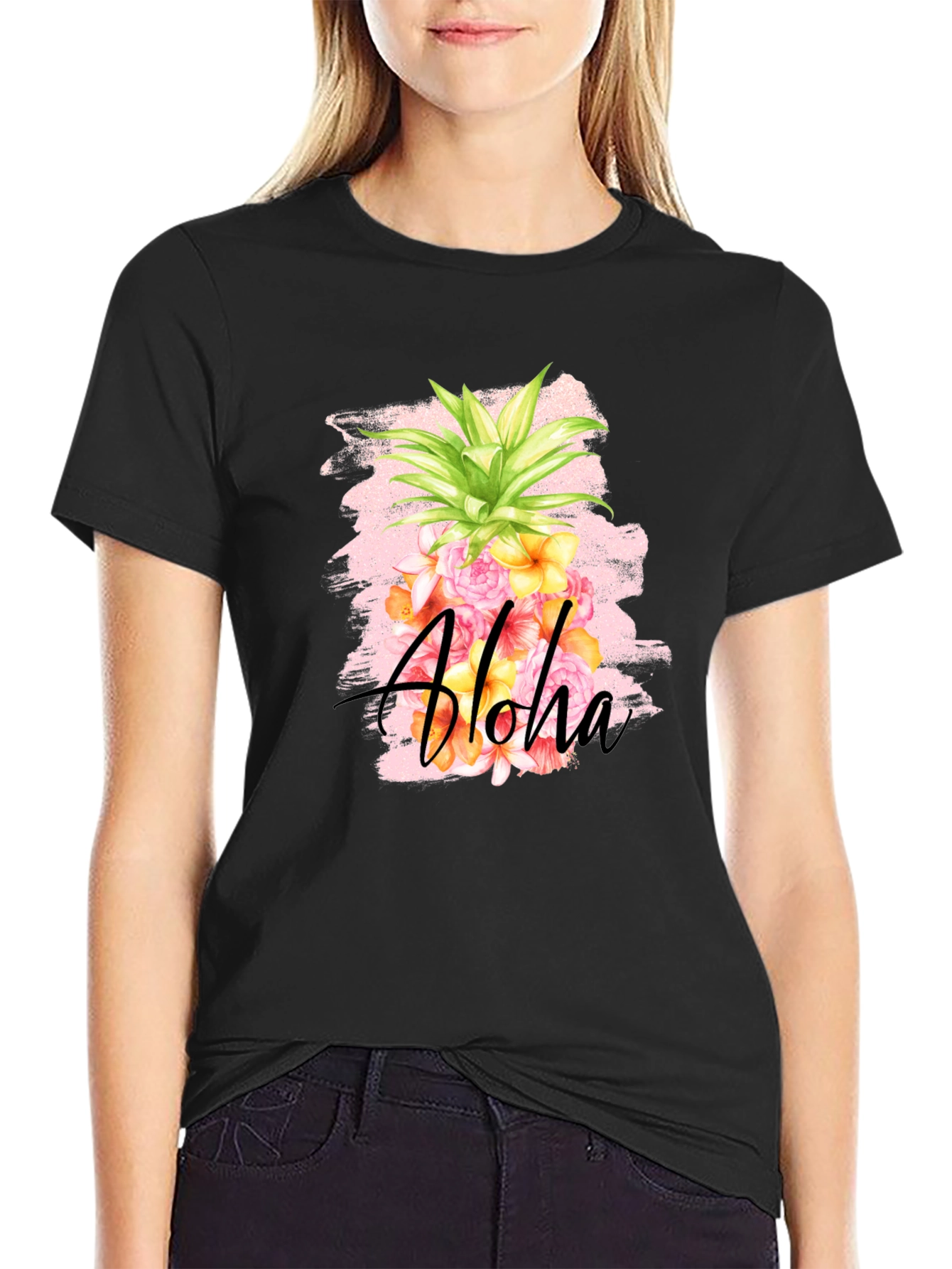 Aloha Pineapple Graphic Tee - Tropical Summer Vibes