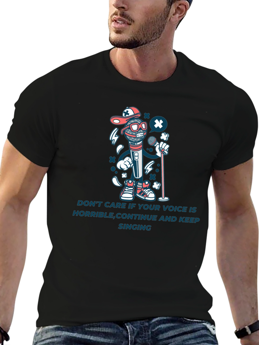 Sing Your Heart Out Black T-Shirt