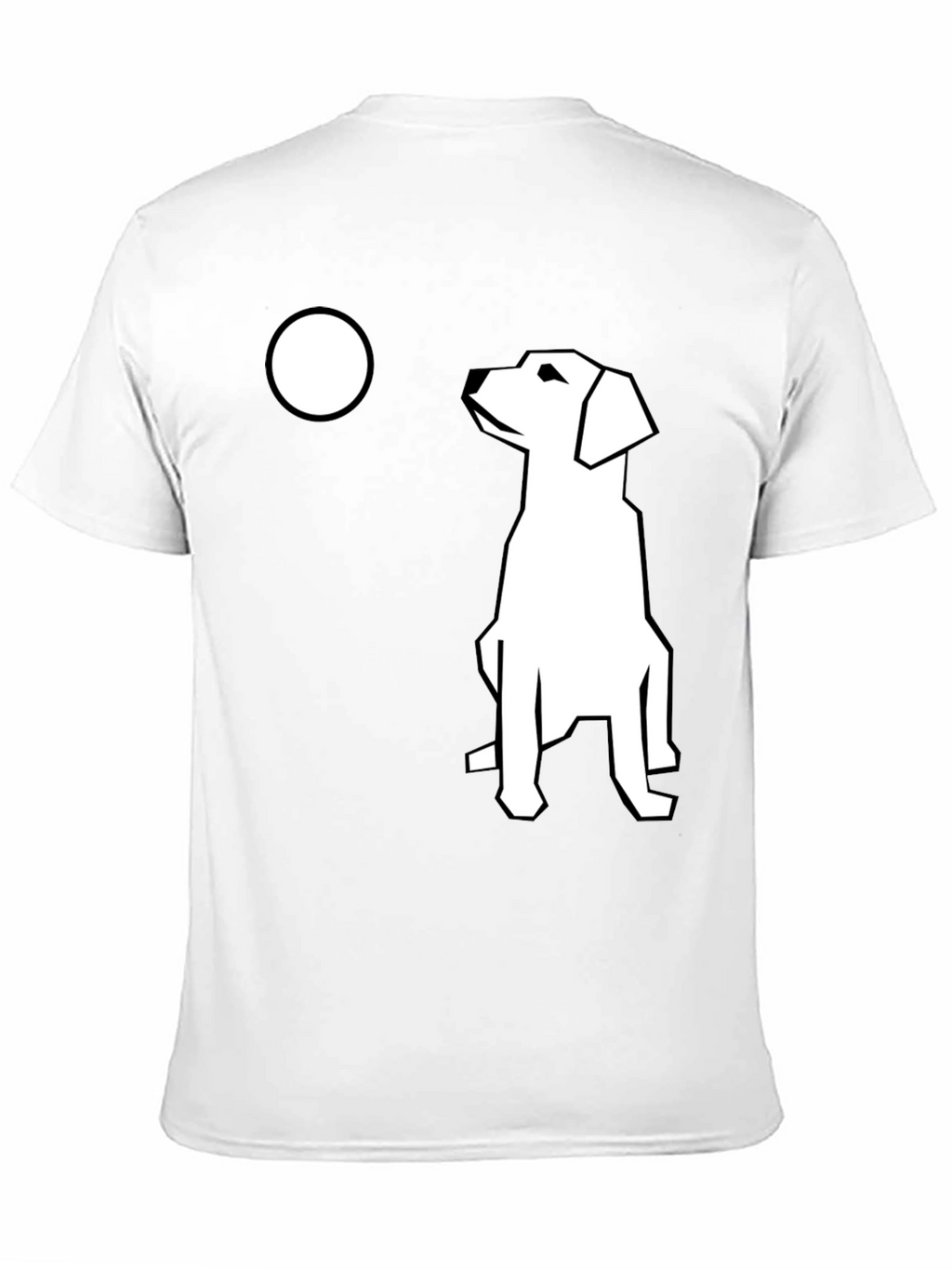 Modern Dog Graphic T-Shirt - Black Casual Tee