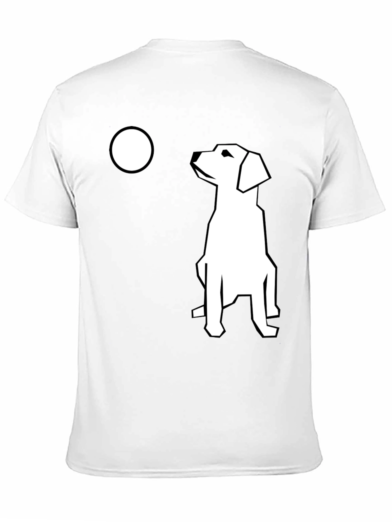 Modern Dog Graphic T-Shirt - Black Casual Tee