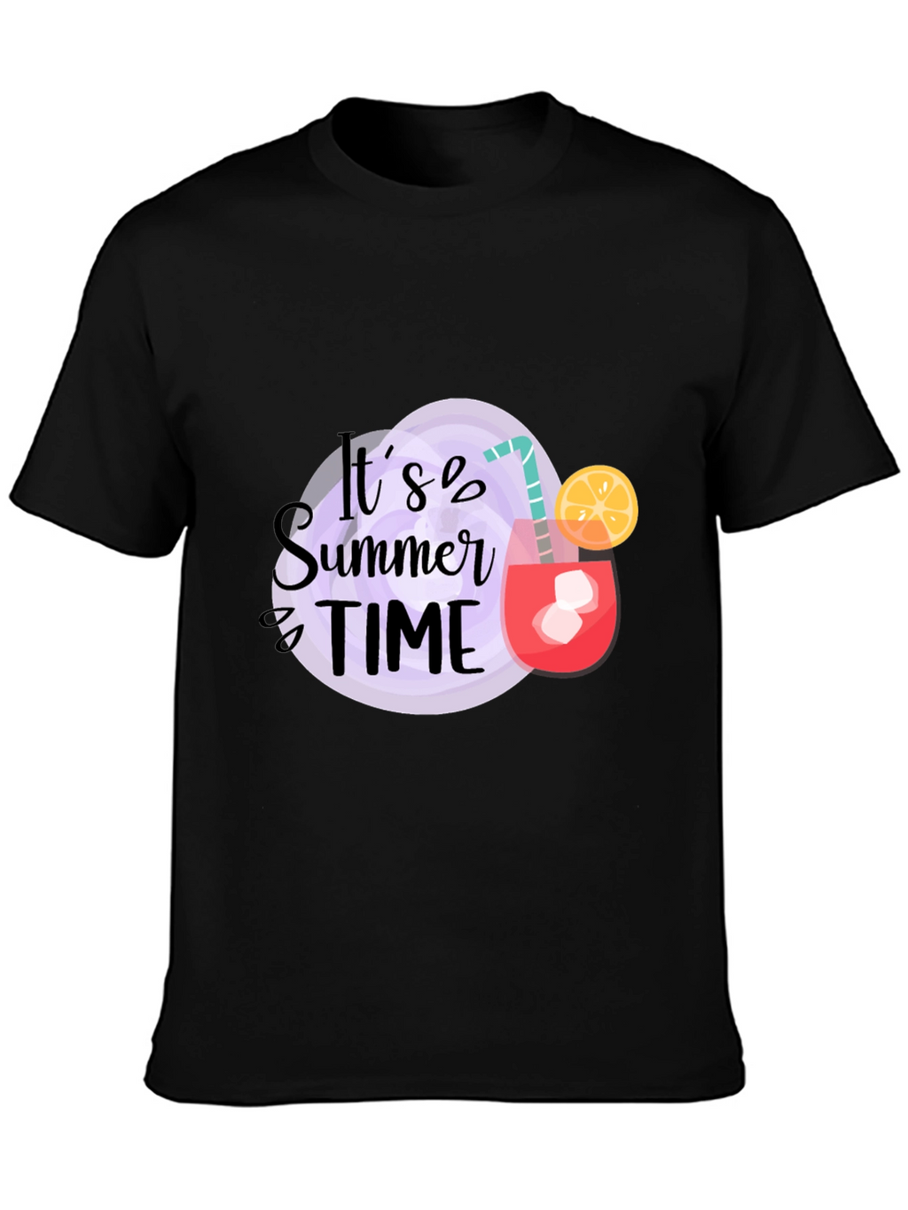 Its Summer Time Black T-Shirt