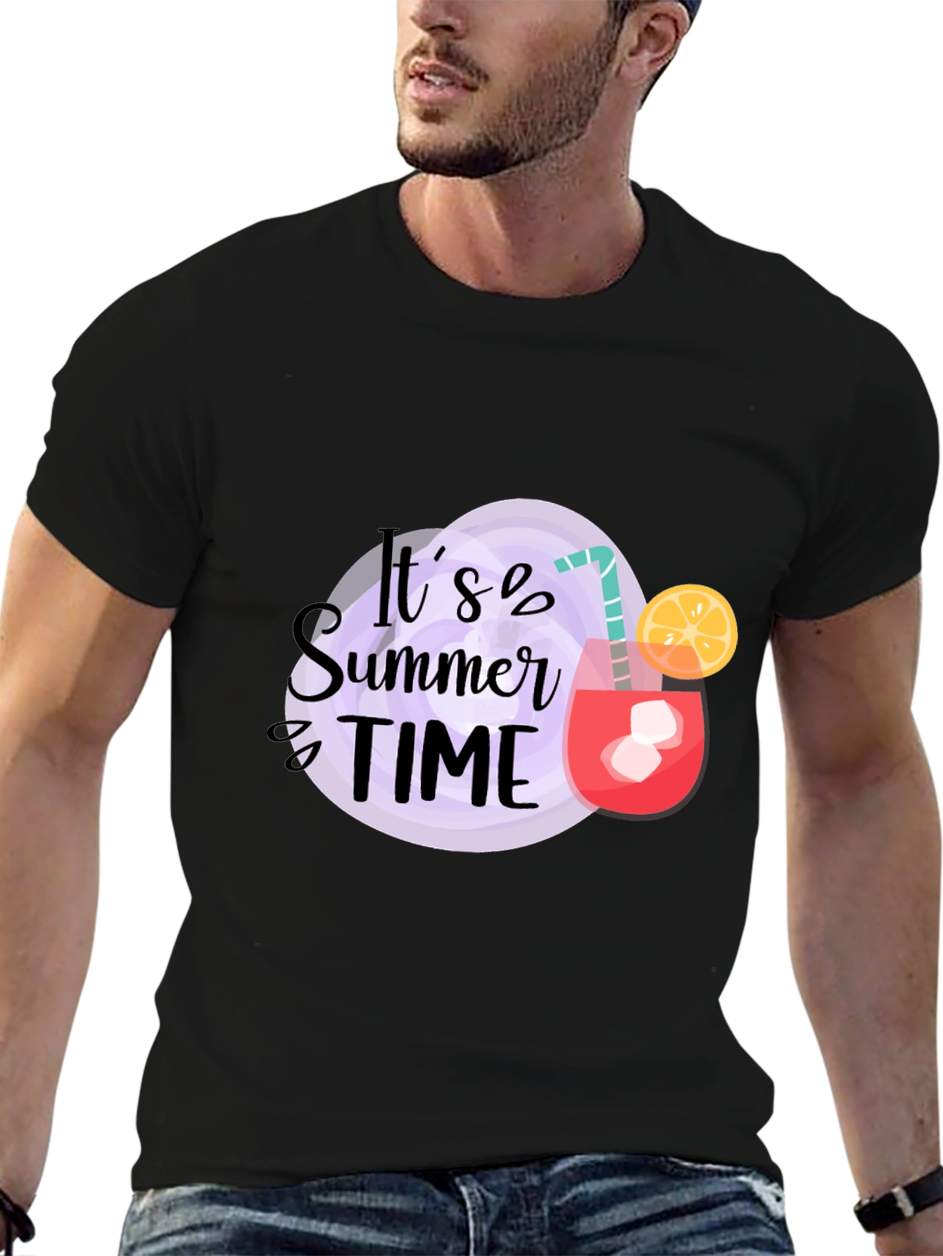 Its Summer Time Black T-Shirt