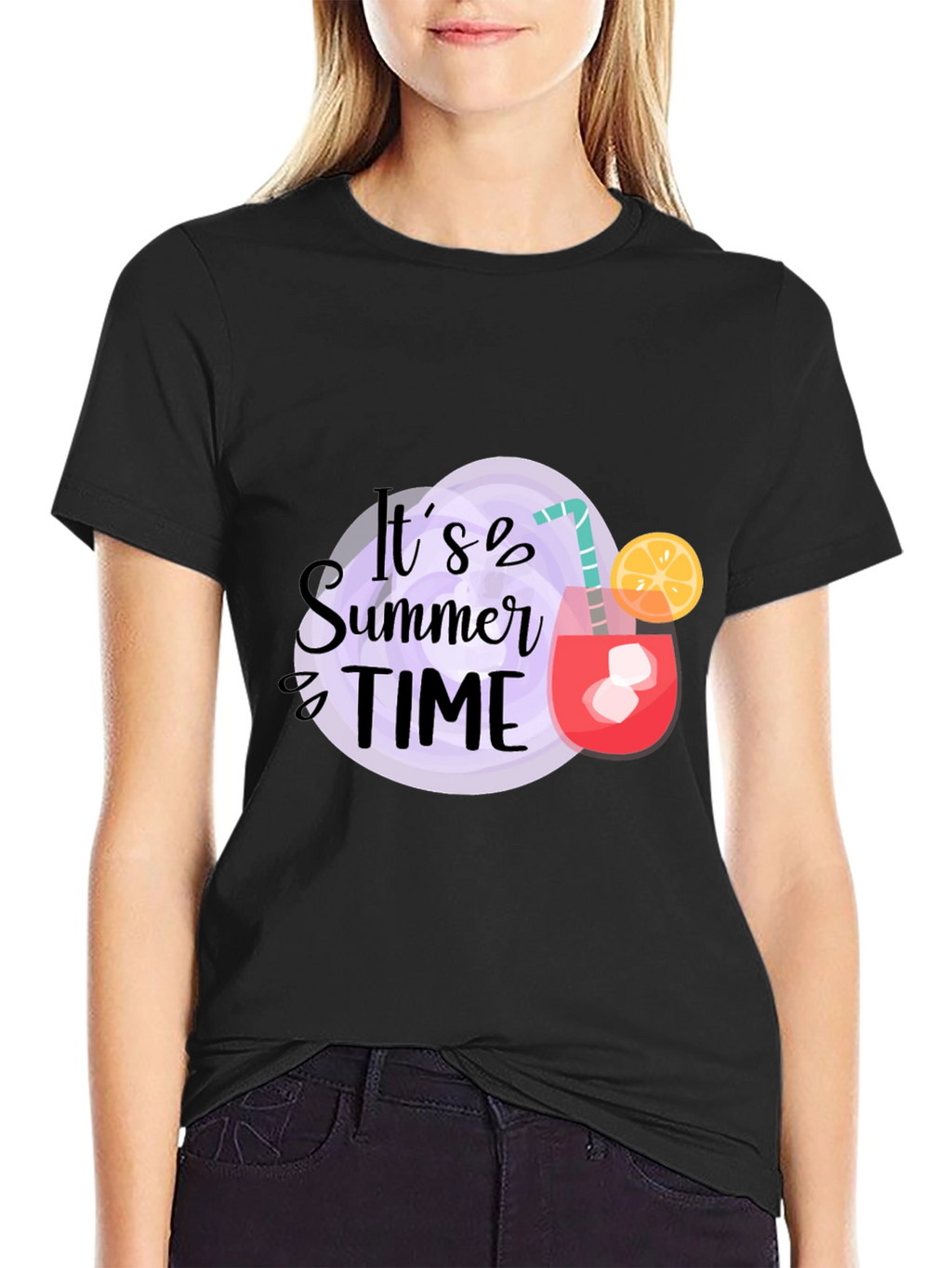 Its Summer Time Black T-Shirt