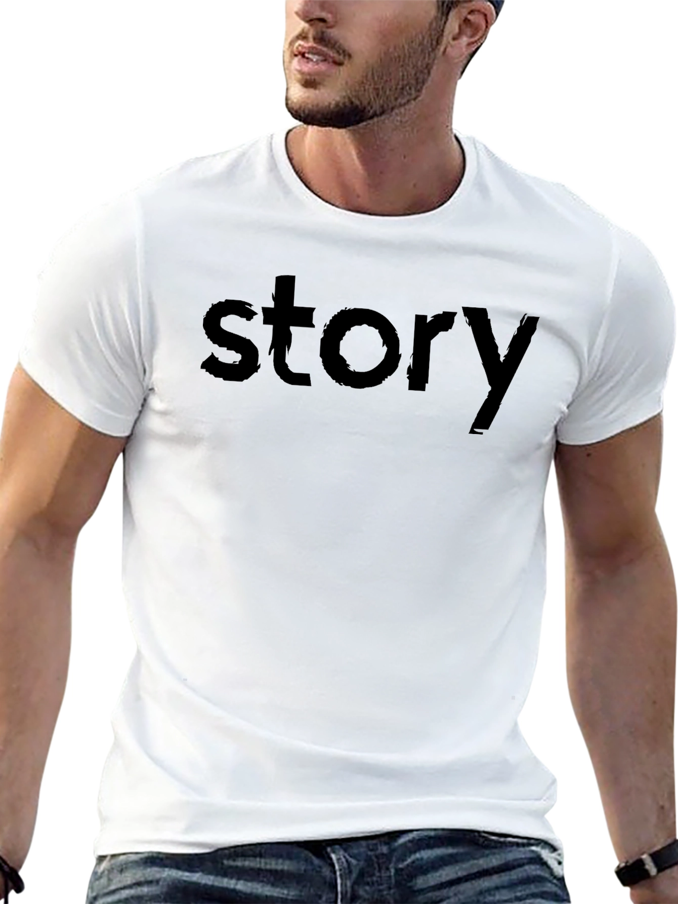 Story Black T-Shirt for Men