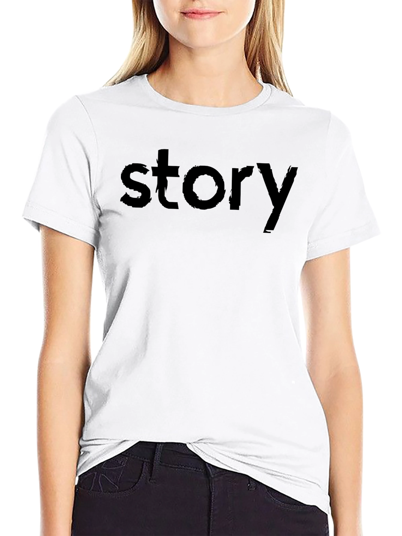 Story Black T-Shirt for Men