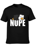 Nope Lazy Penguin Black T-Shirt