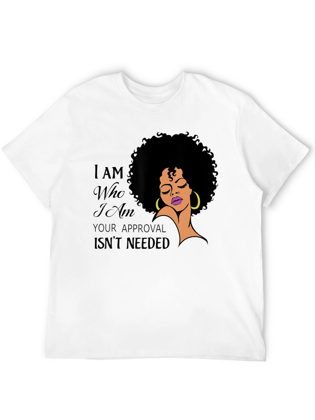 Empowered Afro Woman Graphic T-Shirt - Black