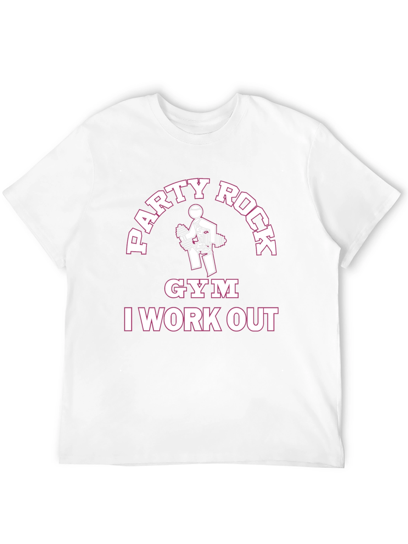 Party Rock Gym I Work Out Black T-Shirt