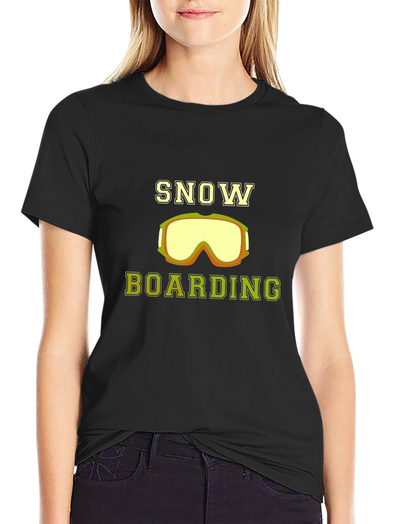 Snow Boarding Graphic Tee - Stylish Black Shirt