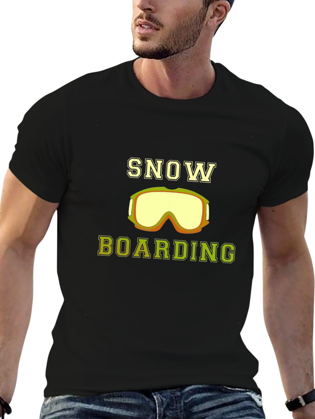 Snow Boarding Graphic Tee - Stylish Black Shirt