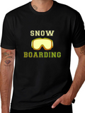 Snow Boarding Graphic Tee - Stylish Black Shirt