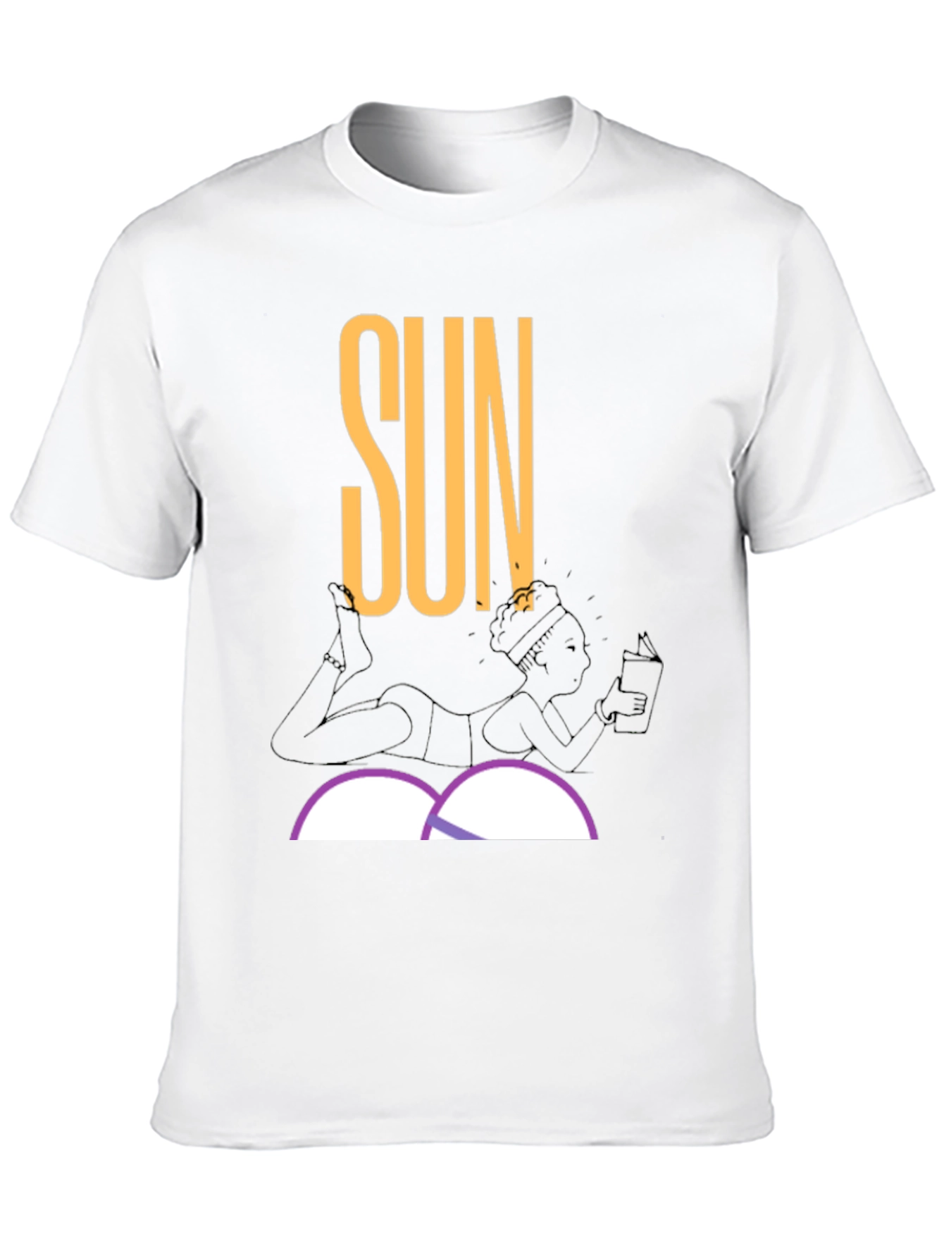 Sun Reader T-Shirt - Relaxed Summer Vibes