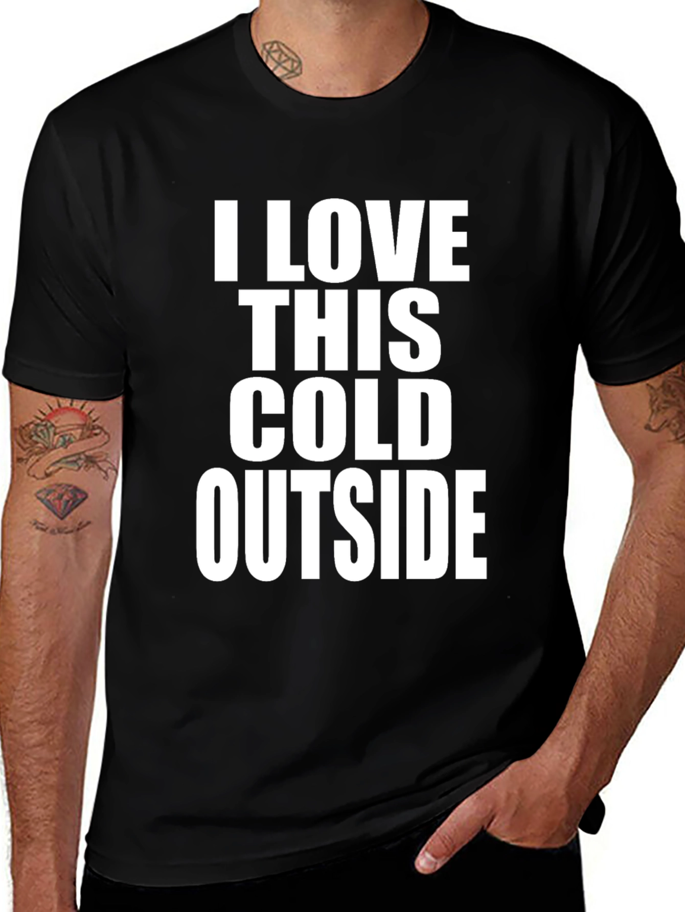 I LOVE THIS COLD OUTSIDE T-Shirt - Unique Winter Apparel