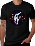Astronaut Skateboard T-Shirt - Space Graphic Tee