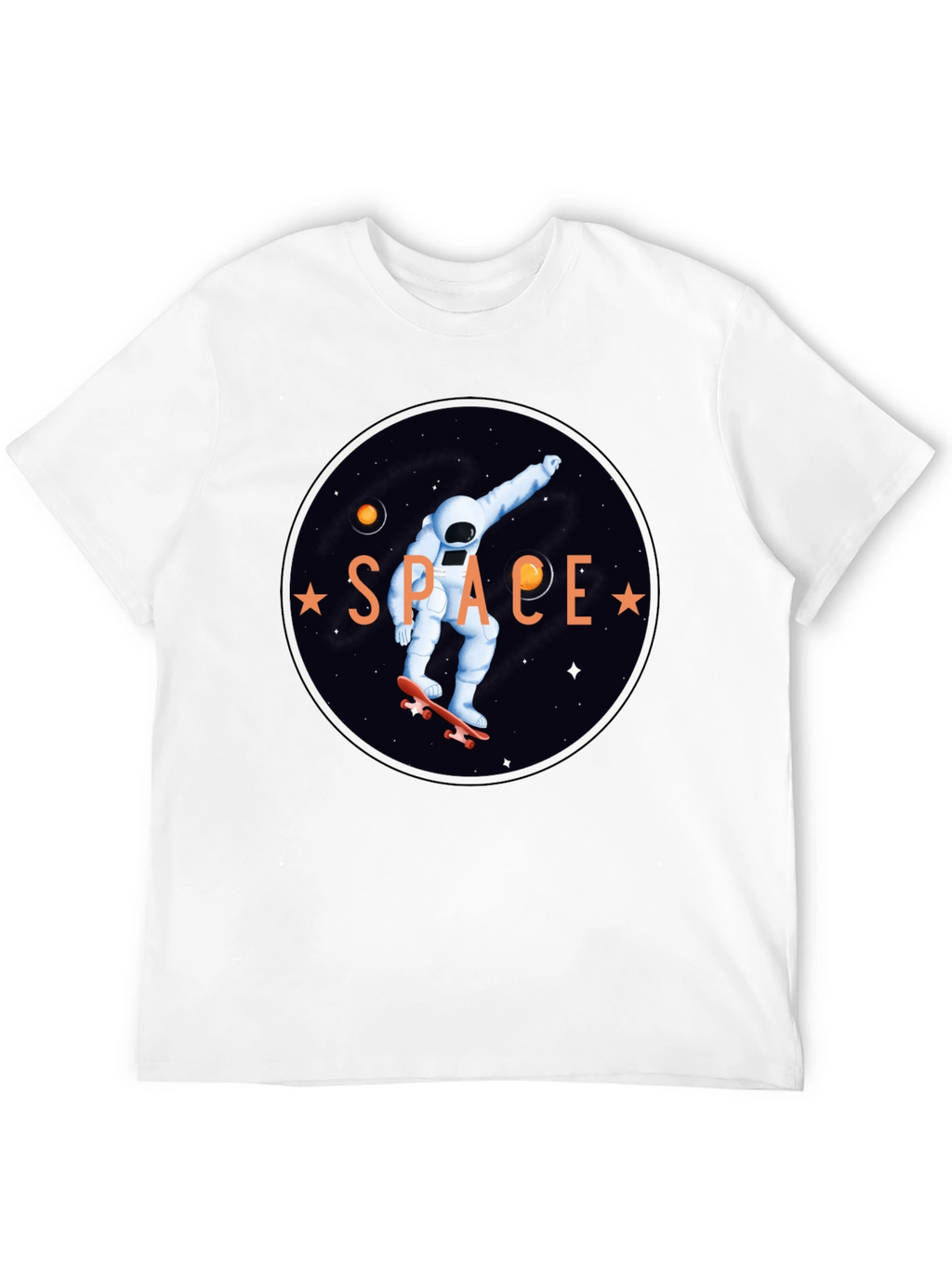 Astronaut Skateboard T-Shirt - Space Graphic Tee
