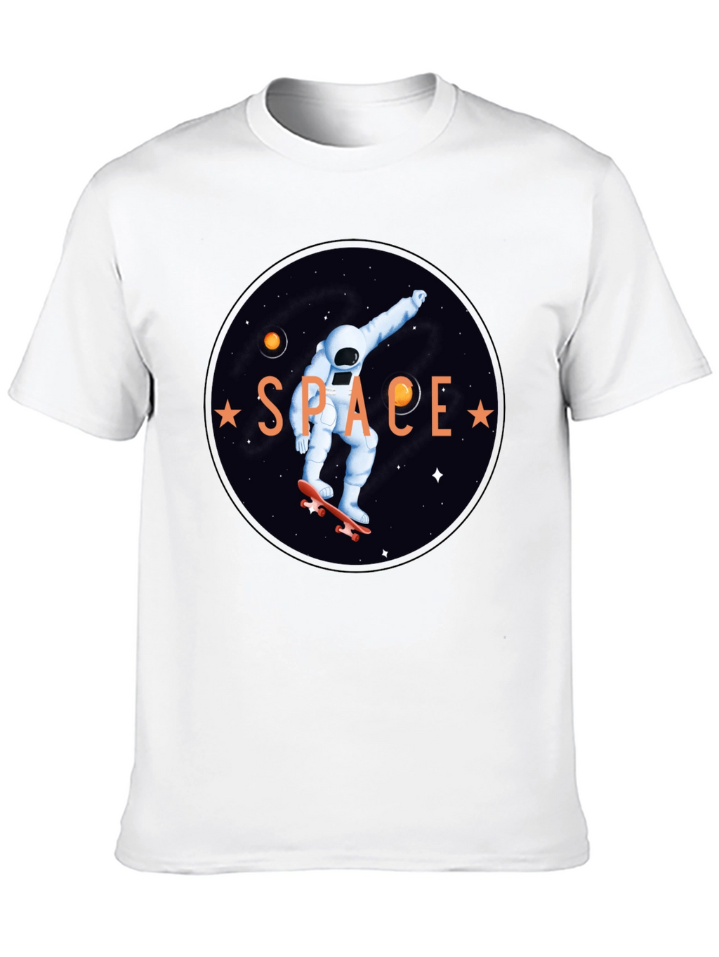 Astronaut Skateboard T-Shirt - Space Graphic Tee