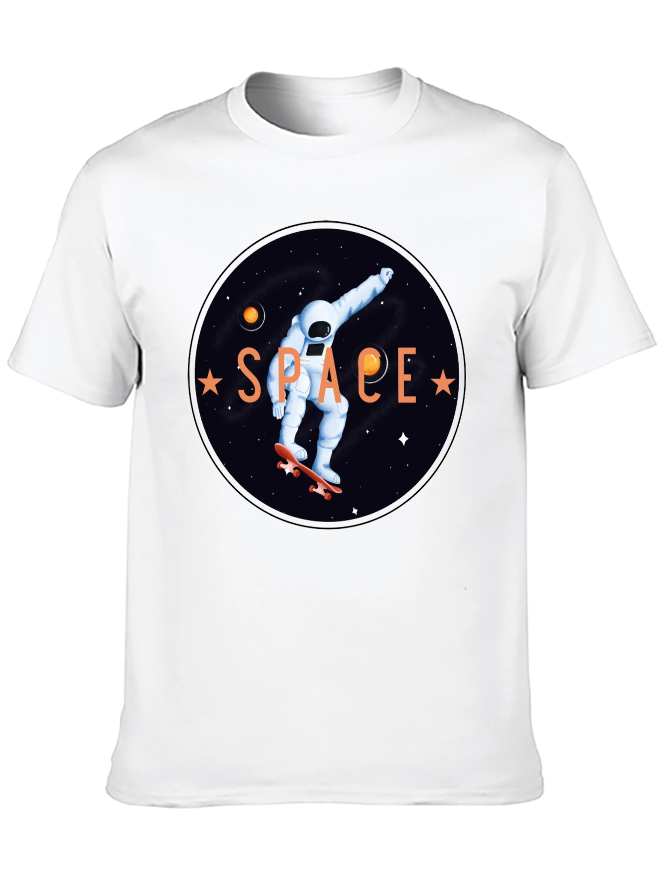 Astronaut Skateboard T-Shirt - Space Graphic Tee