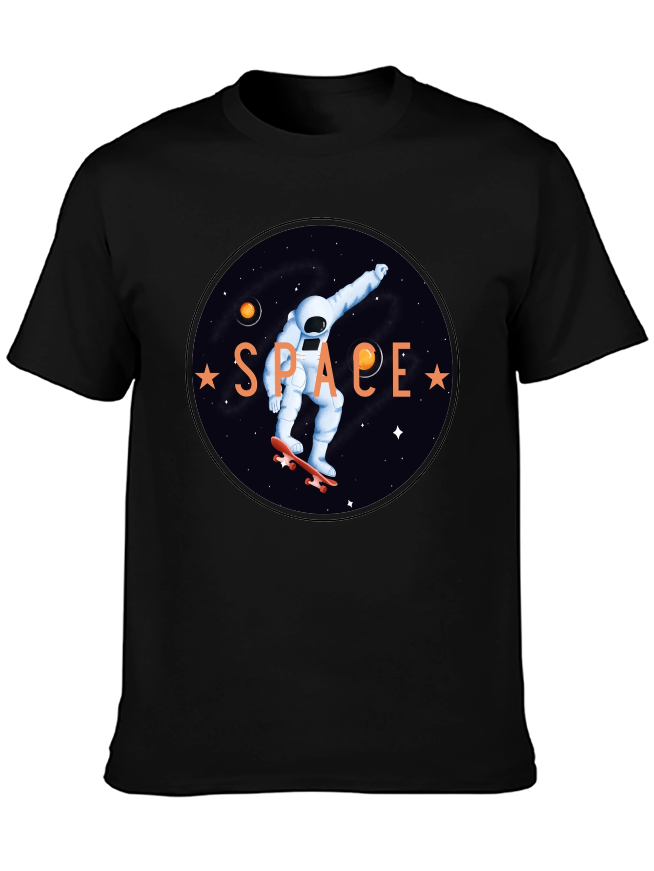 Astronaut Skateboard T-Shirt - Space Graphic Tee
