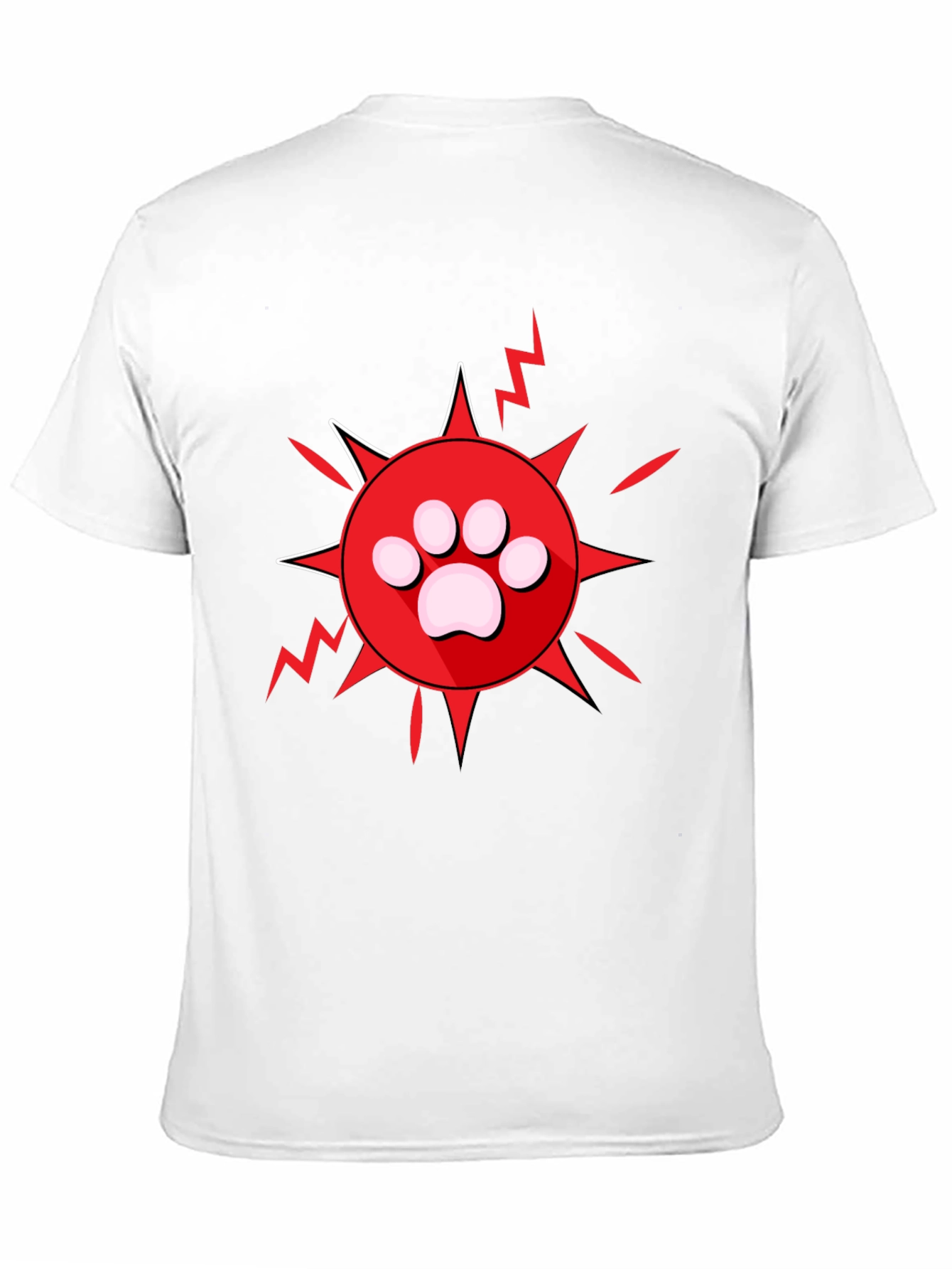 Paw Print Burst Graphic Tee - Black
