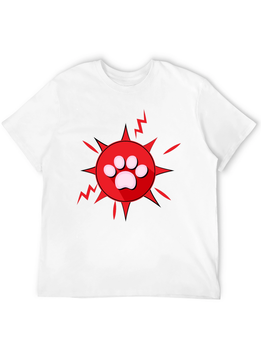 Paw Print Burst Graphic Tee - Black