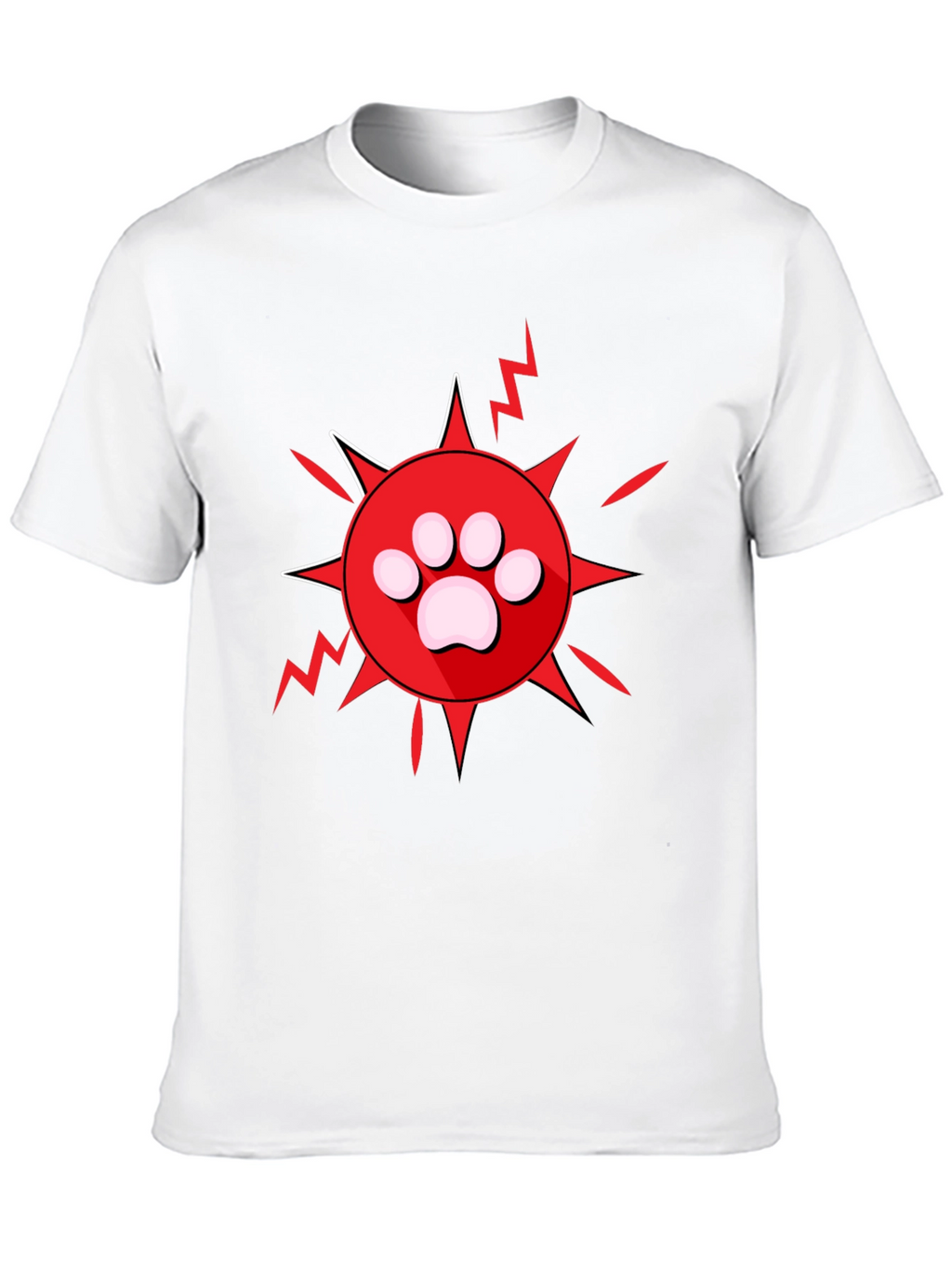 Paw Print Burst Graphic Tee - Black