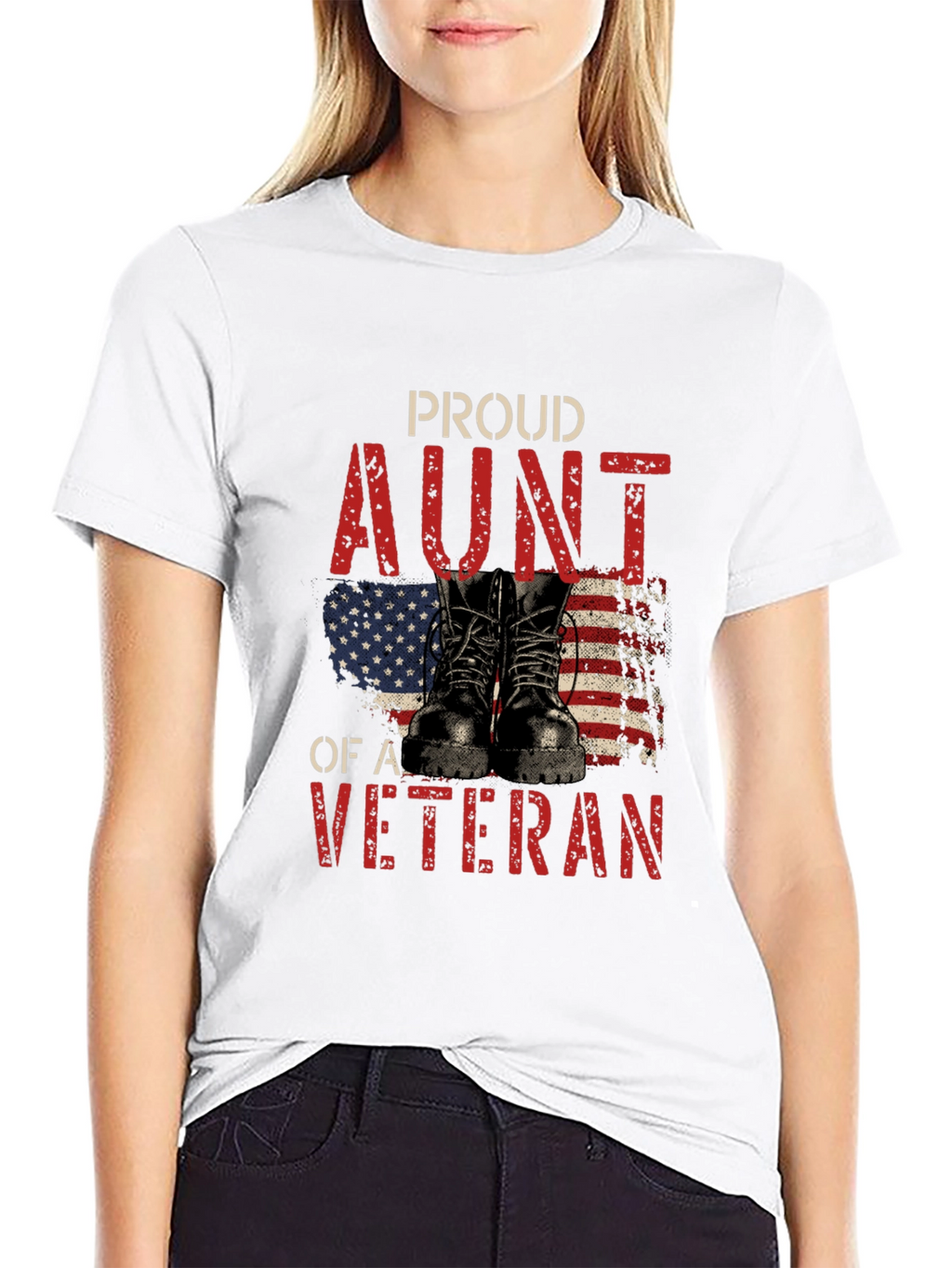 Proud Aunt of a Veteran Graphic T-Shirt