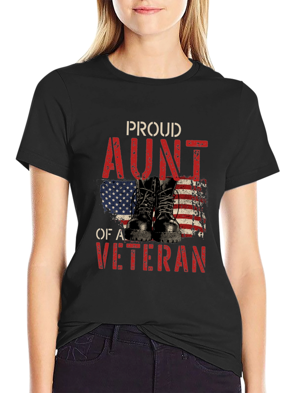 Proud Aunt of a Veteran Graphic T-Shirt