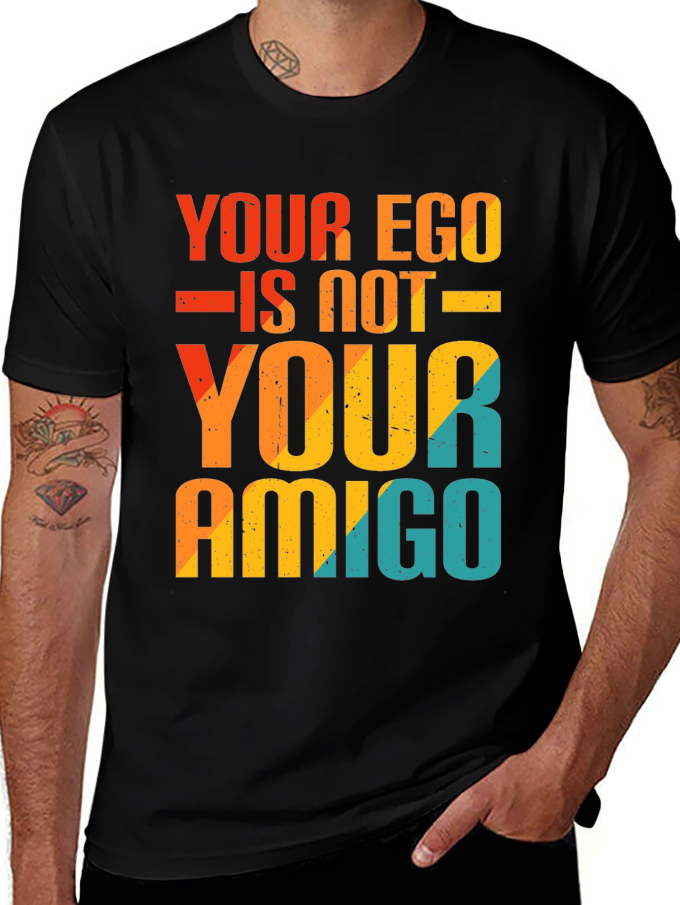 Ego is Not Your Amigo Graphic Tee - Black