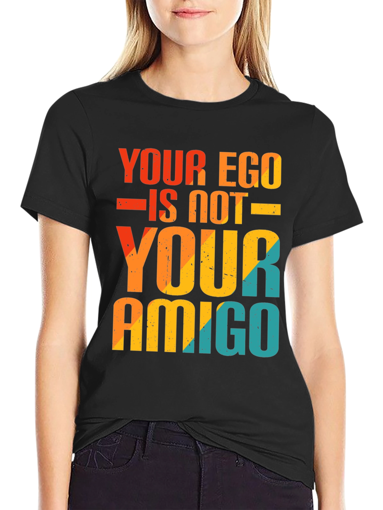 Ego is Not Your Amigo Graphic Tee - Black