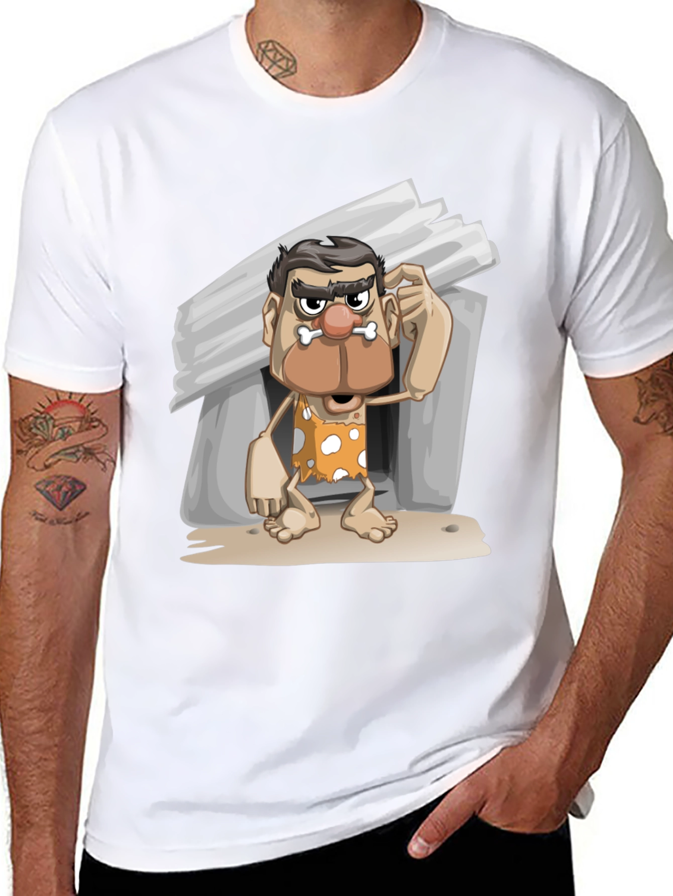 Funny Caveman Graphic T-Shirt