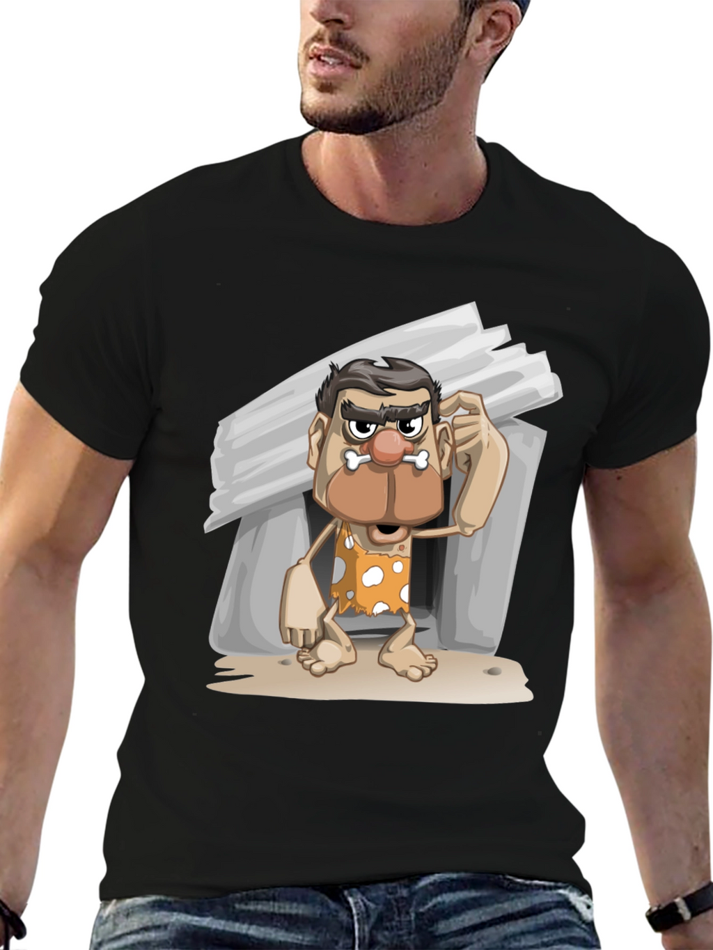 Funny Caveman Graphic T-Shirt