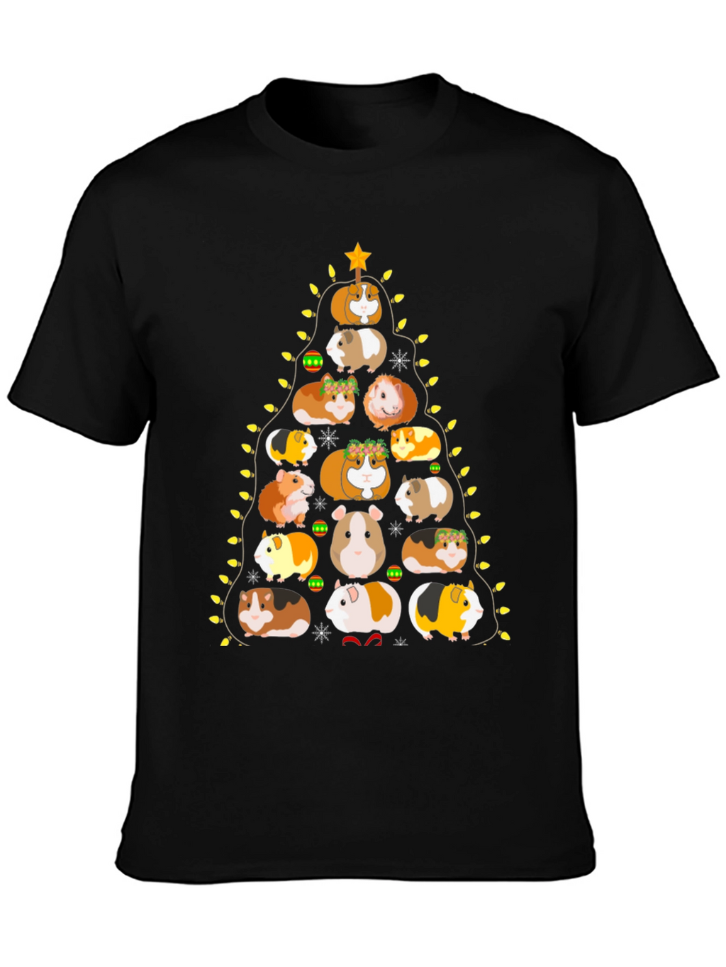 Guinea Pig Christmas Tree Graphic Tee