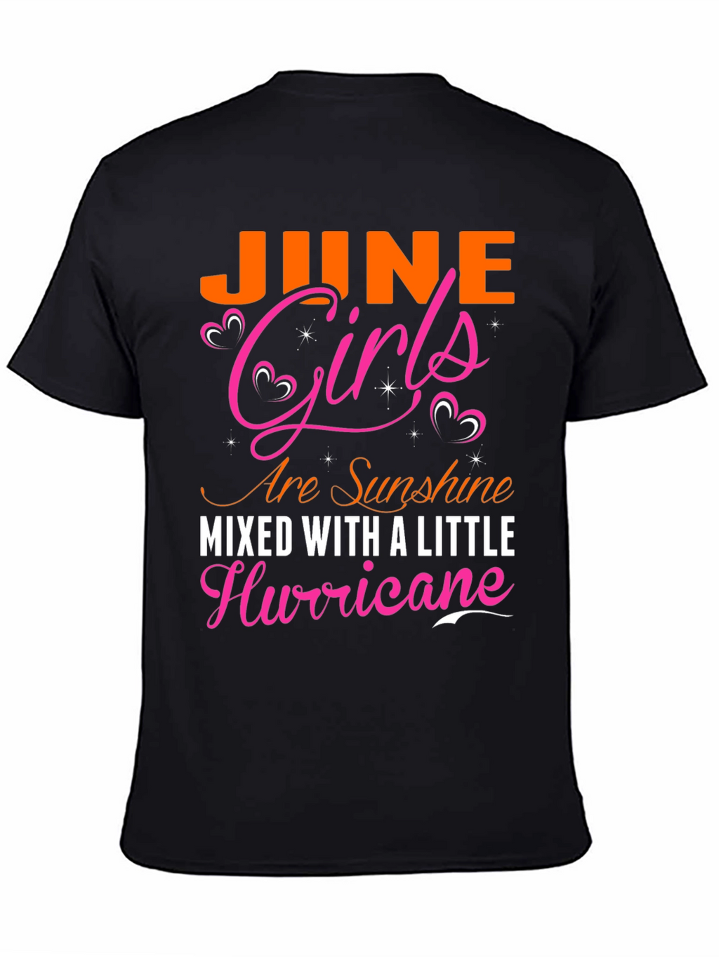 June Girls Sunshine and Hurricane Black T-Shirt