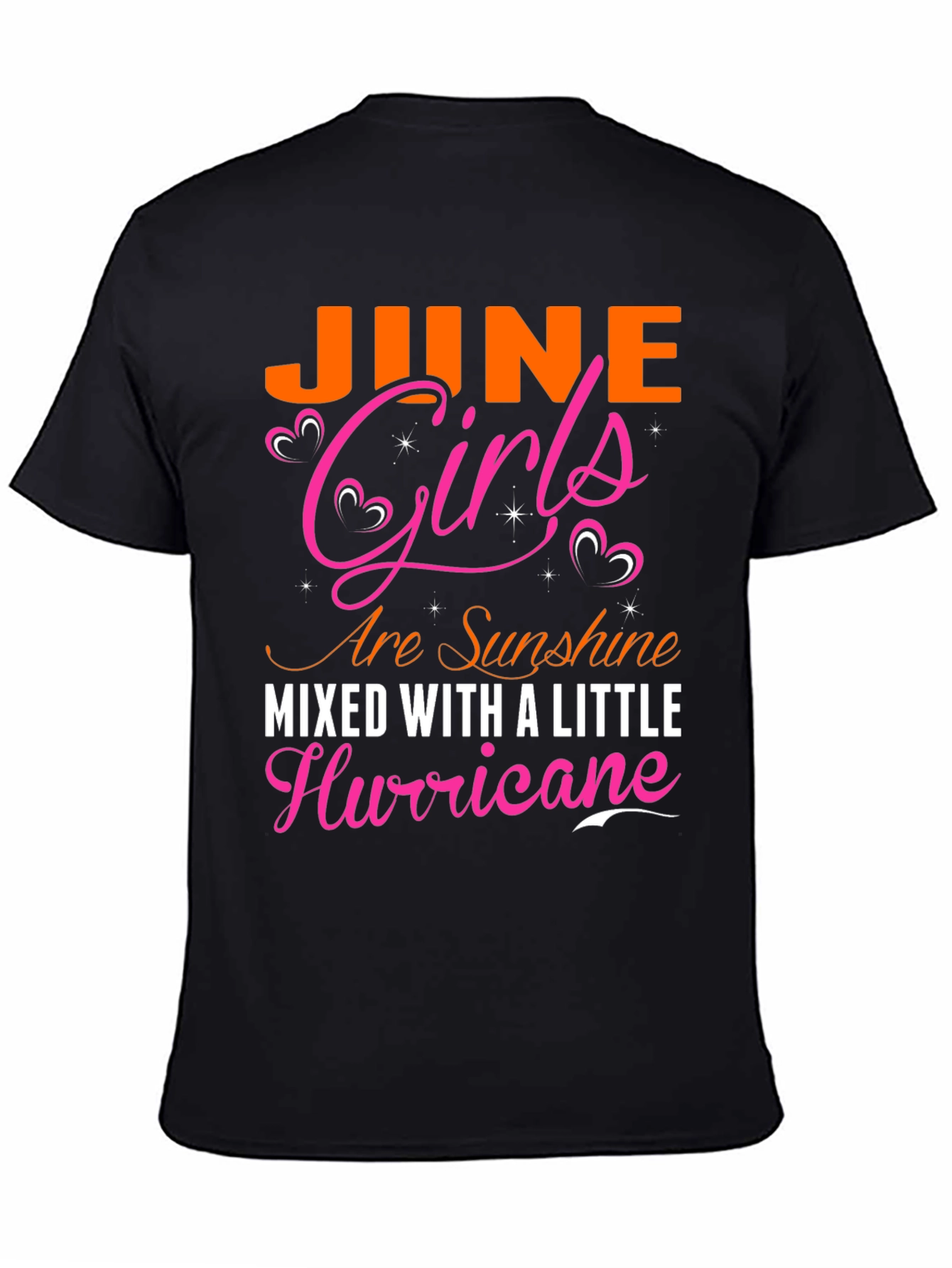 June Girls Sunshine and Hurricane Black T-Shirt