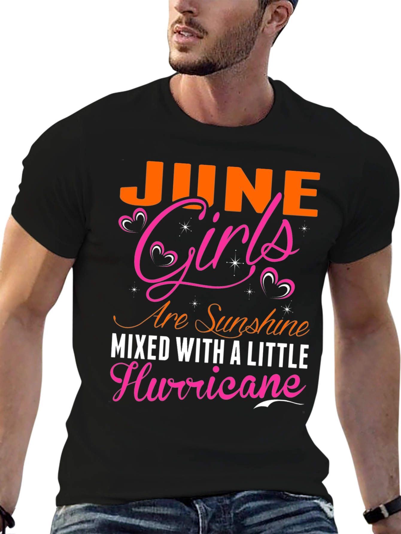 June Girls Sunshine and Hurricane Black T-Shirt
