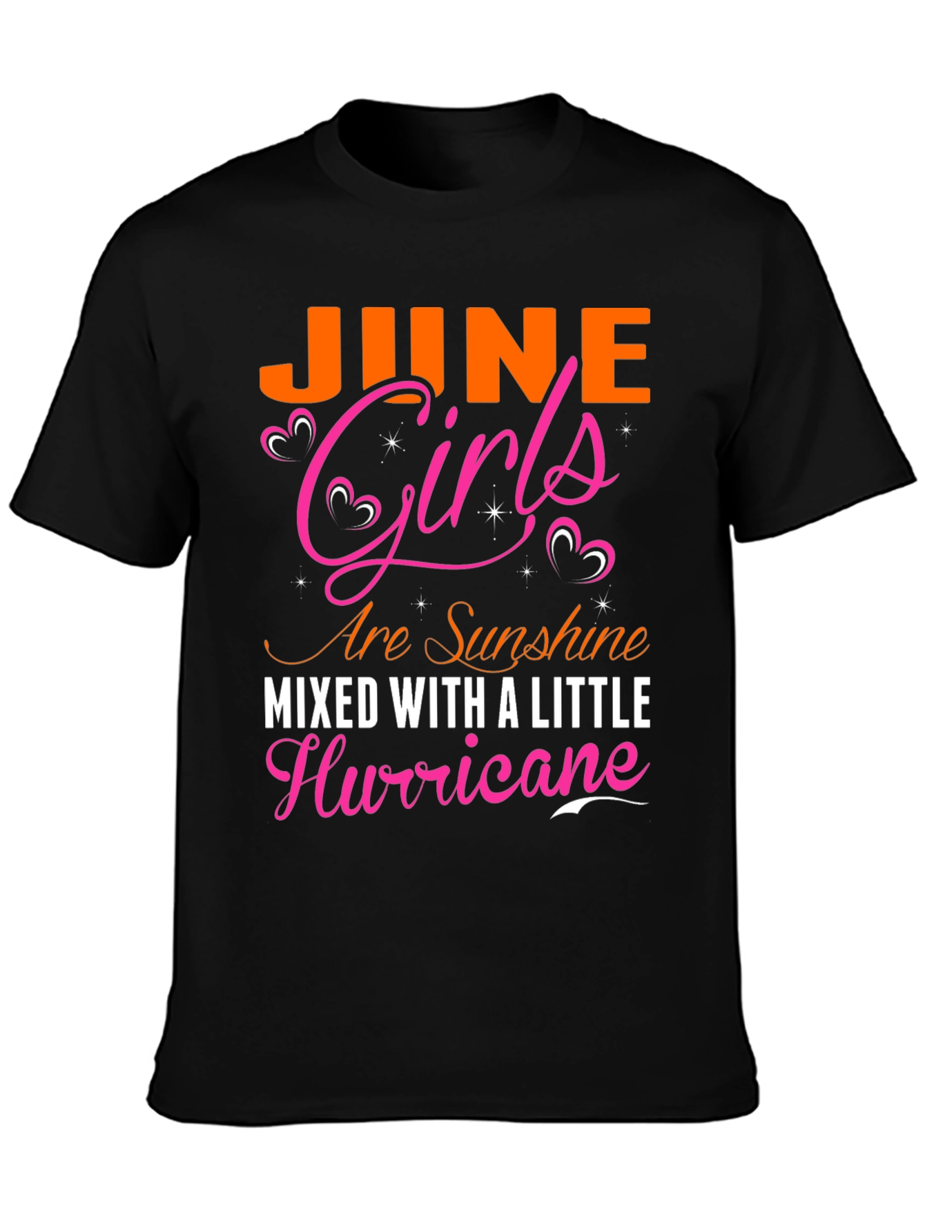 June Girls Sunshine and Hurricane Black T-Shirt
